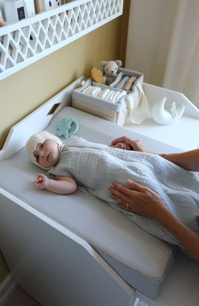 Baby Sleeping Bag - Classic Stripe Camel