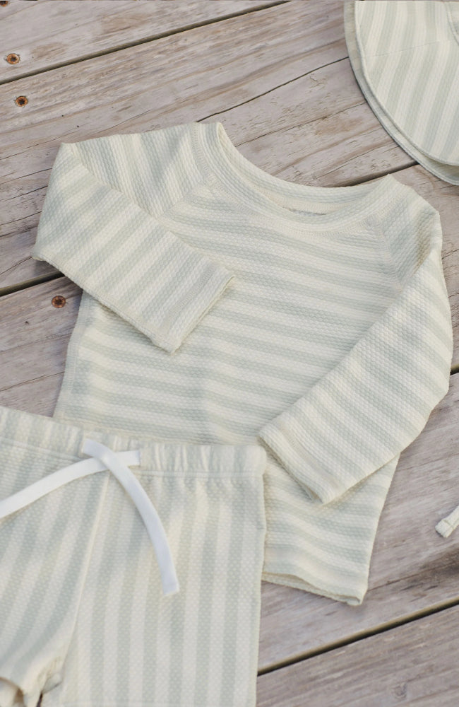 Finn Rashguard + Short Set - Mint Stripe