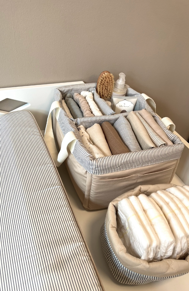 Baby Care Gift Set - Classic Stripes Camel