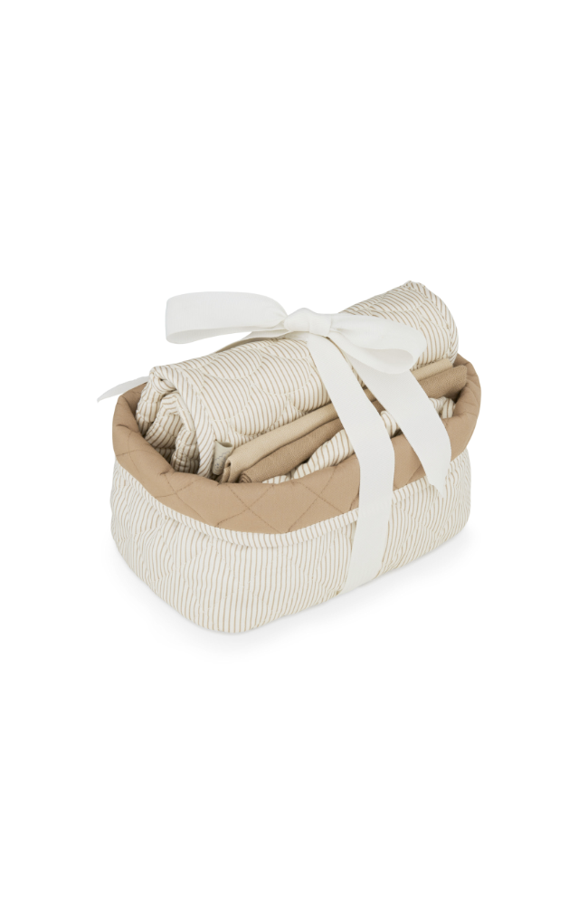 Baby Care Gift Set - Classic Stripes Camel