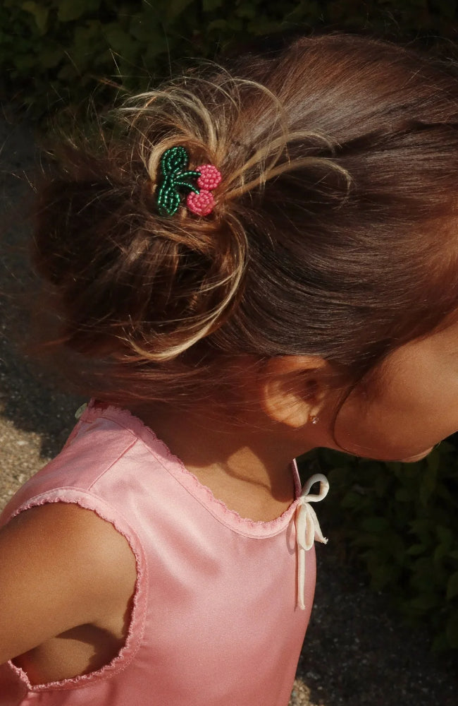 Pearly Hair Clips 2pack - Cherry