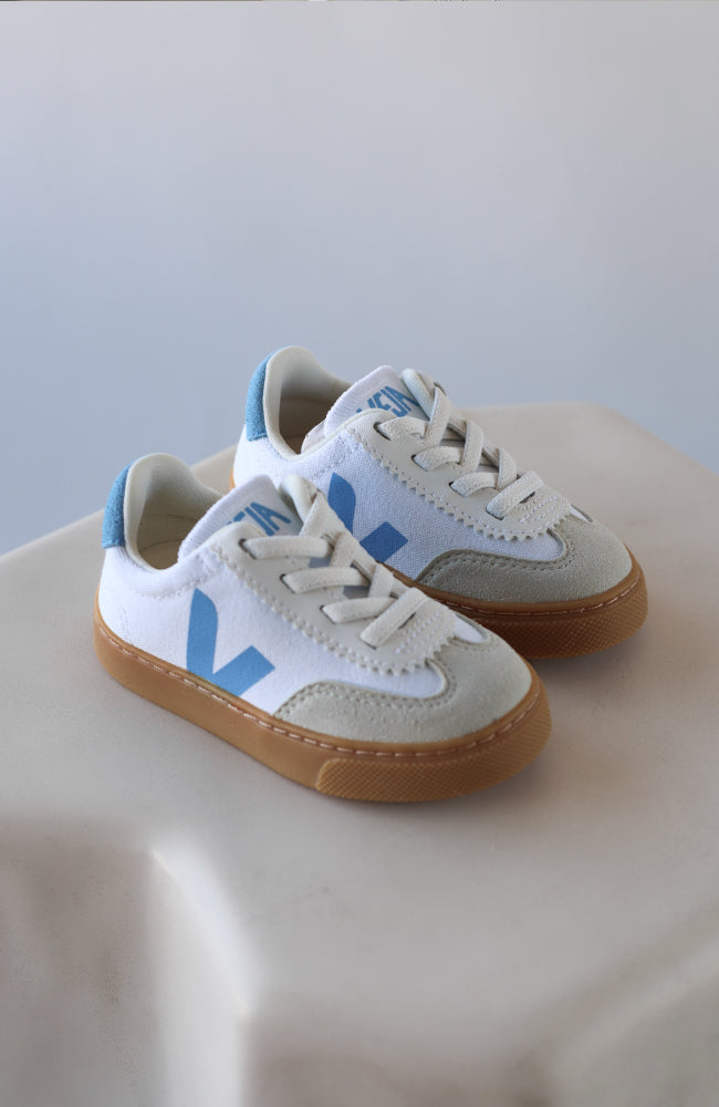 Volley Canvas - White/Aqua