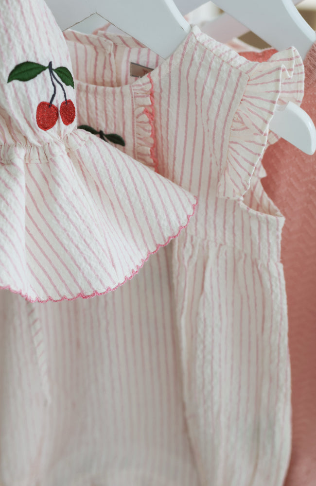 Ellie Sun Hat - Peony Stripe