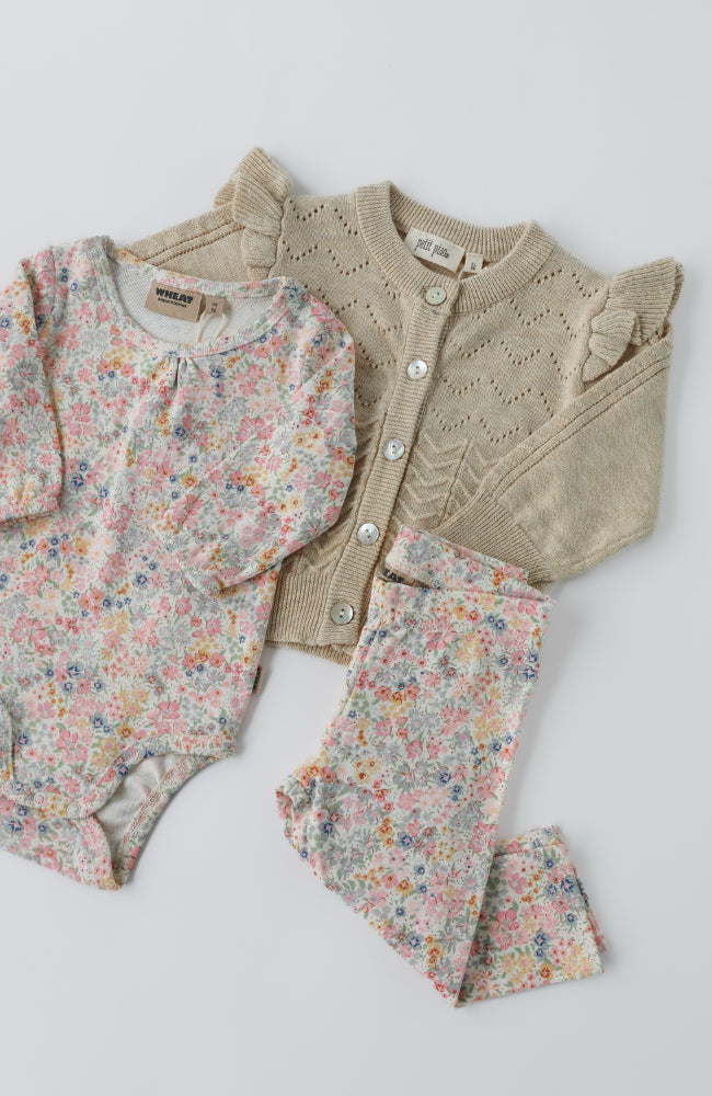 Cardigan Knit Pattern - Light Sand