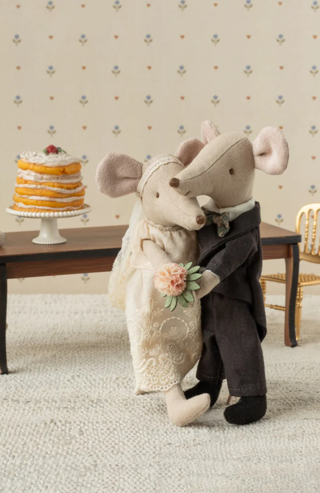 Wedding Mice Couple In Box - Mum And Dad