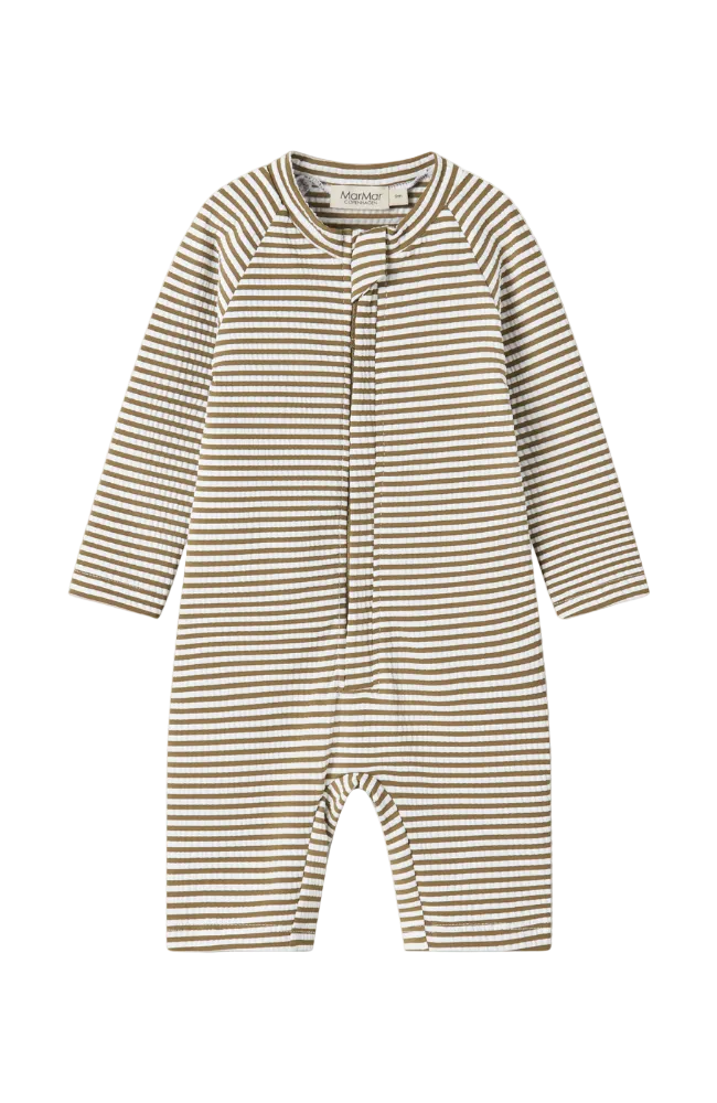 Swal Swimsuit - Dark Bronze Stripe