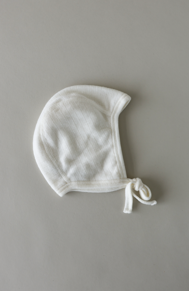 Ullar Ungbarnahúfa - Hvít