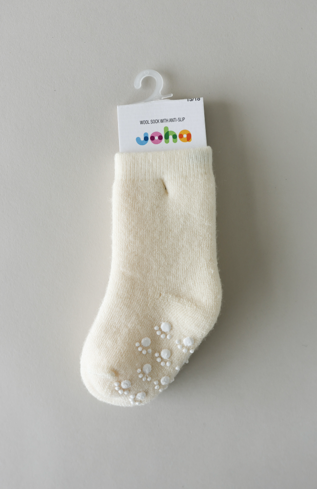 Ullar Sokkar m/ stoppi - Hvítir