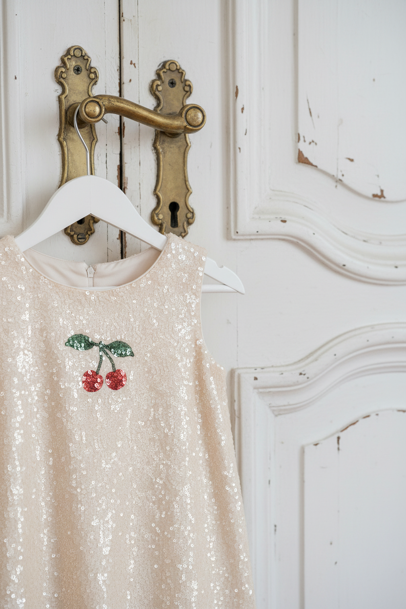 Aries Sequin Dress - White Smoke