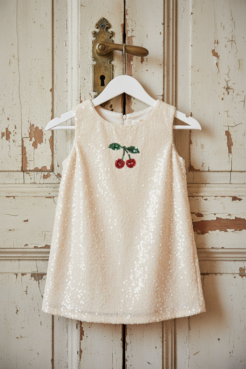 Aries Sequin Dress - White Smoke