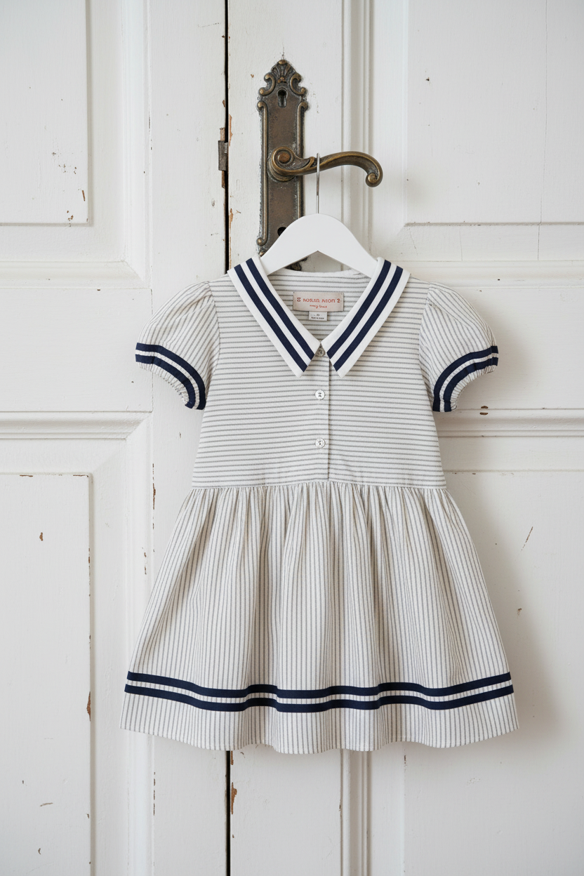 Allie Sailor Dress - Bleu Stripe