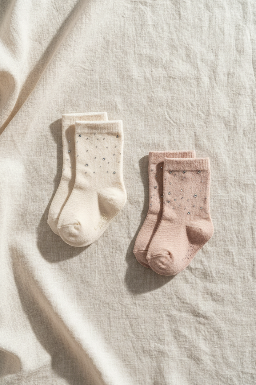 Sequin Socks 2pk - Creole Pink