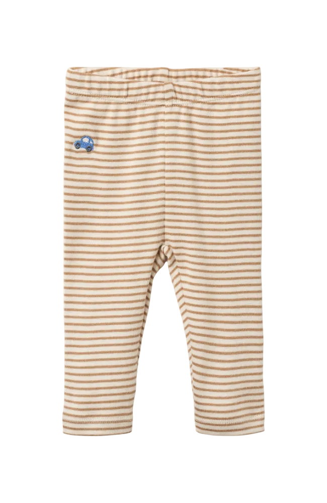 Fresa Leggings Stripe - Light Brown Stripe