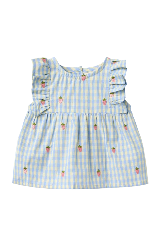 Mille SL Dress - Sky Berry Gingham