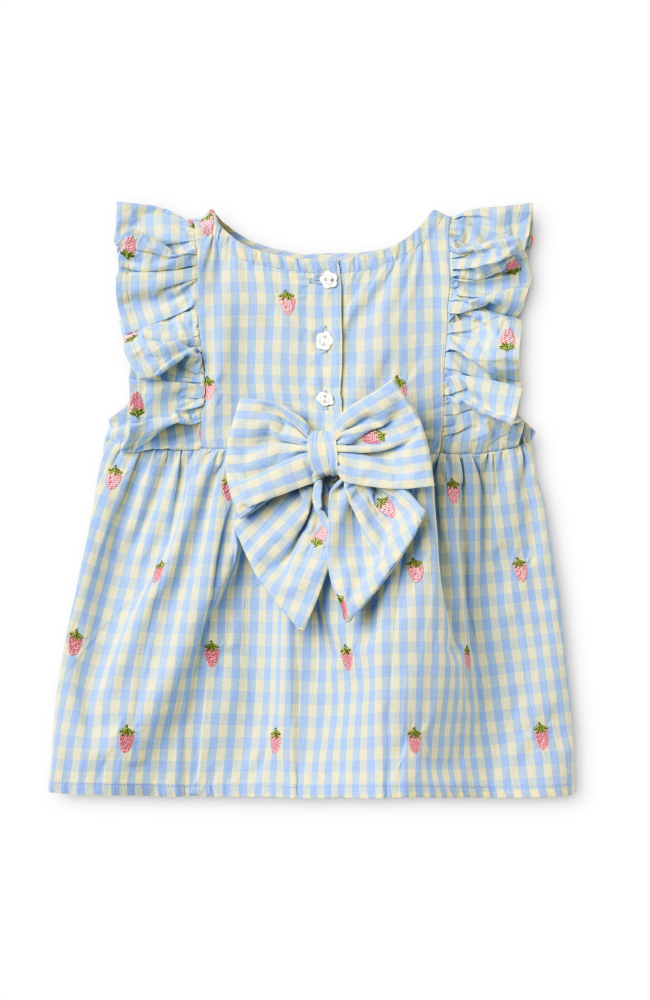 Mille SL Dress - Sky Berry Gingham