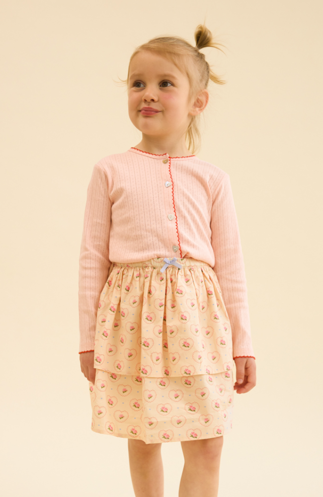 Liva Pointelle Cardigan - Soft Rose