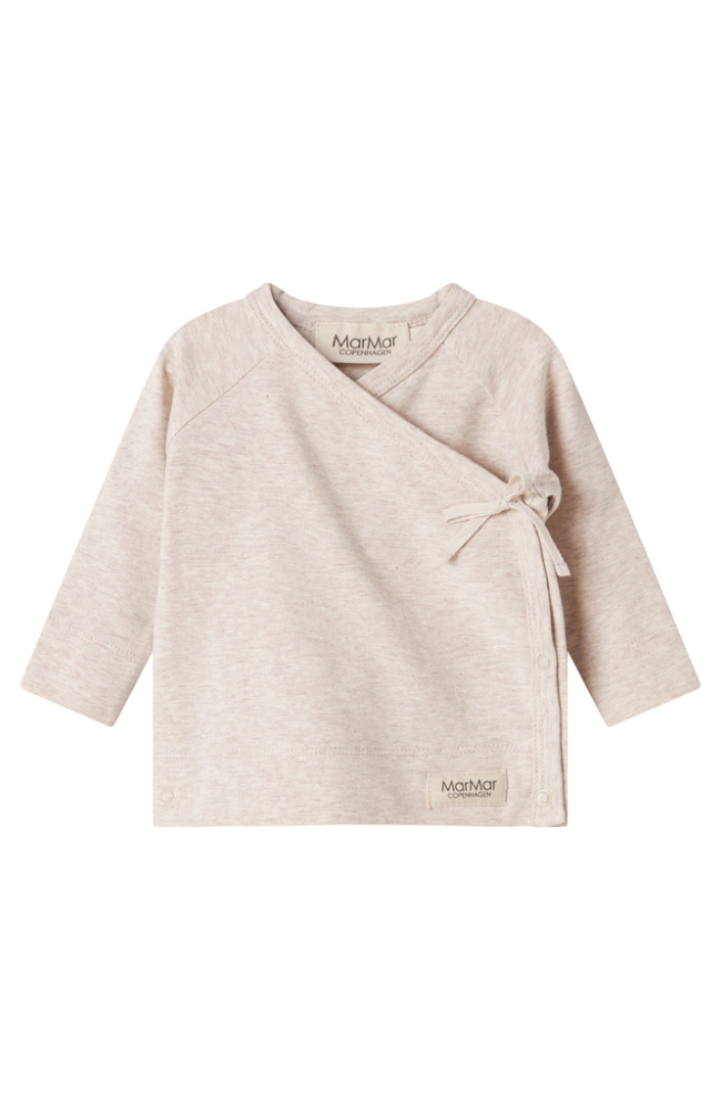 Tut Wrap Blouse - Light Beige Melange