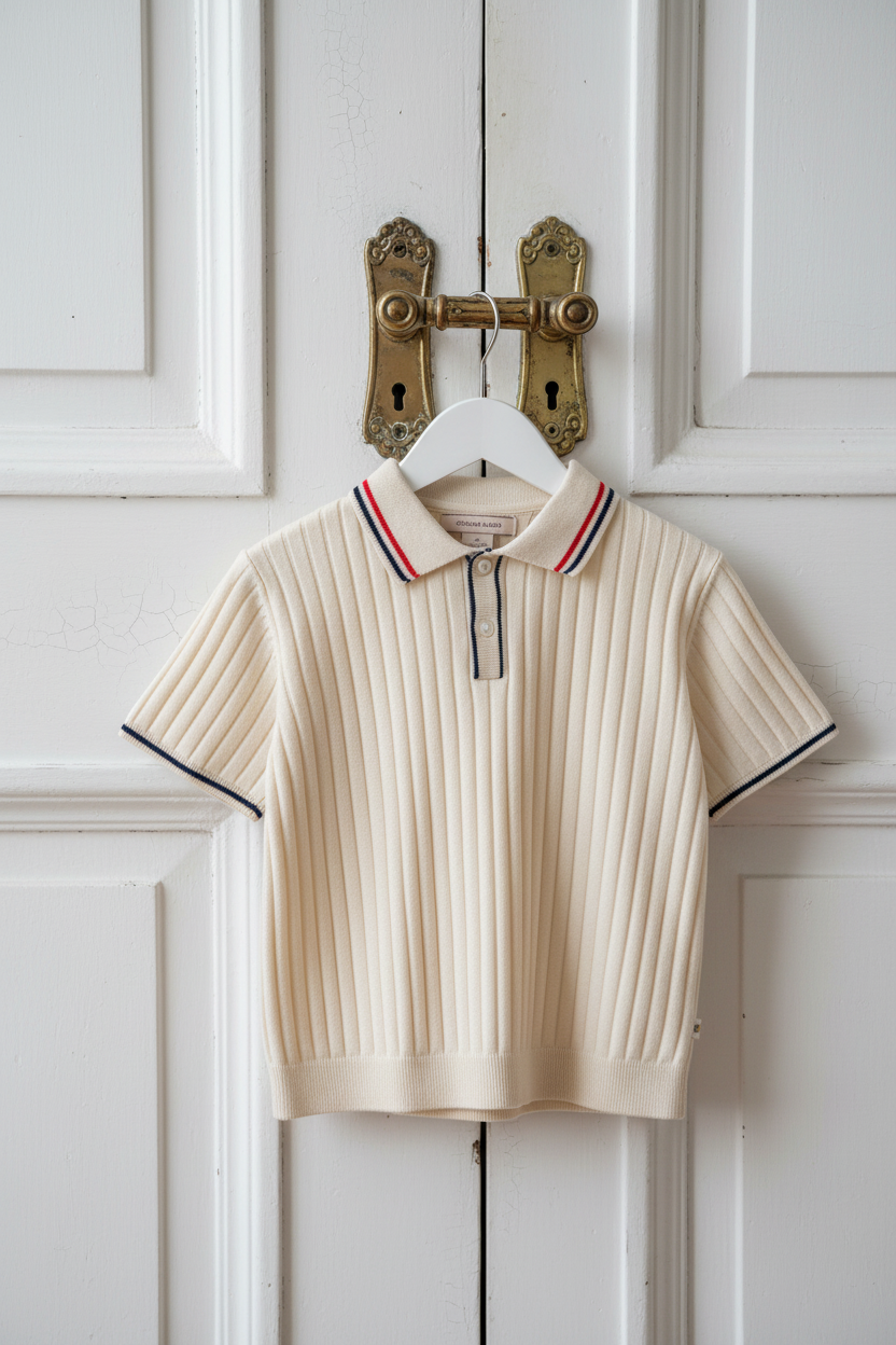 Mio Knit Polo - Almond Milk