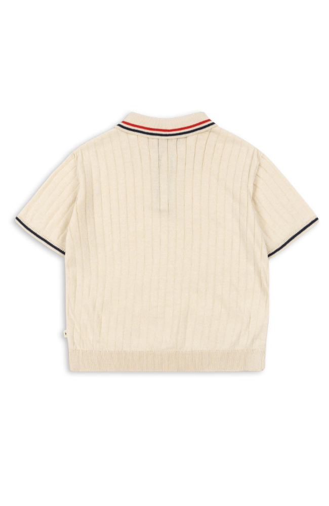 Mio Knit Polo - Almond Milk