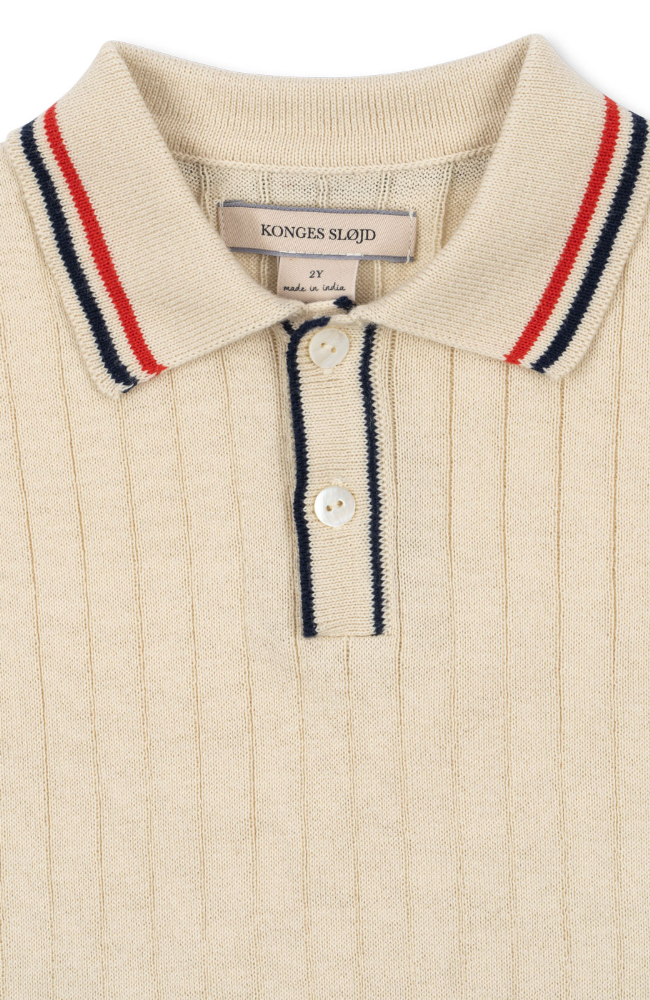 Mio Knit Polo - Almond Milk