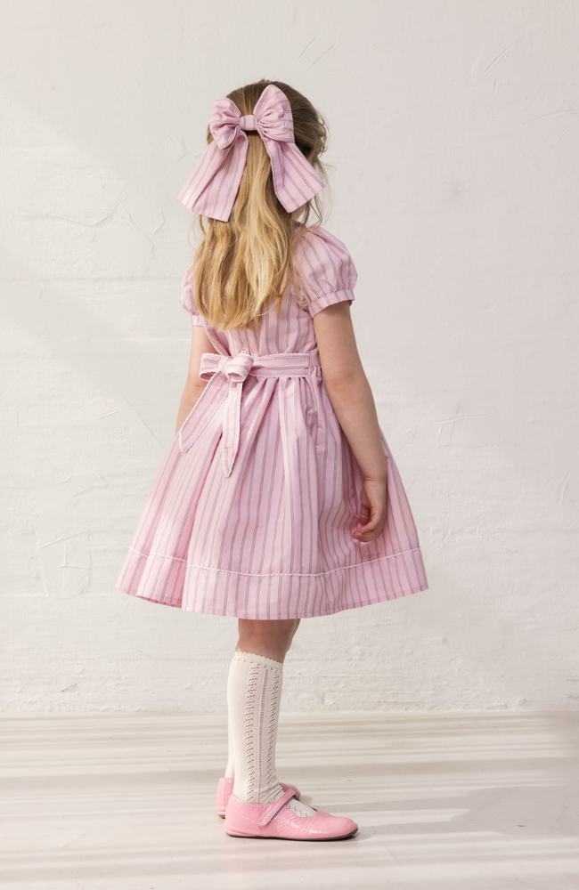 Darcel Dress - Bonbon Pink Stripes