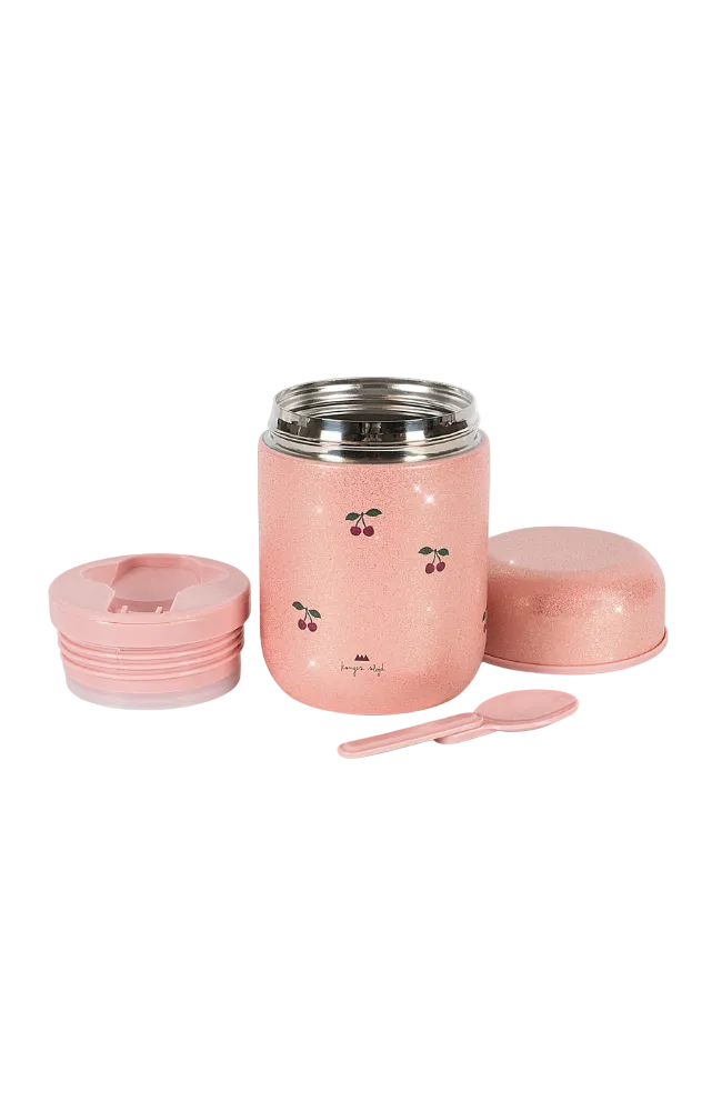 Glitter Thermo Food Jar - Cherry Glitter