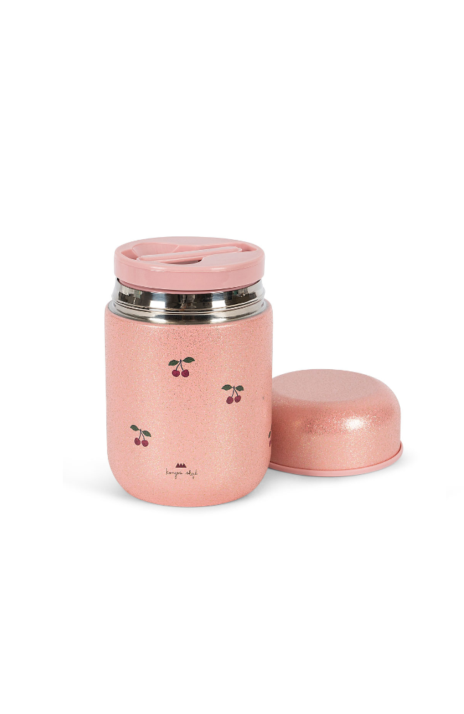 Glitter Thermo Food Jar - Cherry Glitter