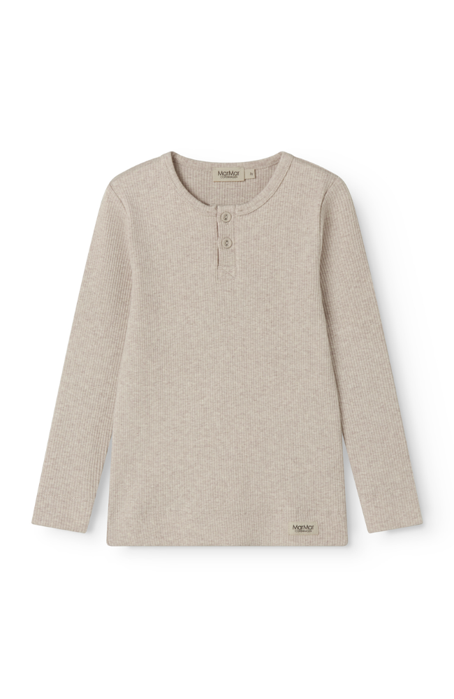 Tee LS Shirt - Light Beige Melange