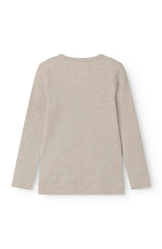 Tee LS Shirt - Light Beige Melange