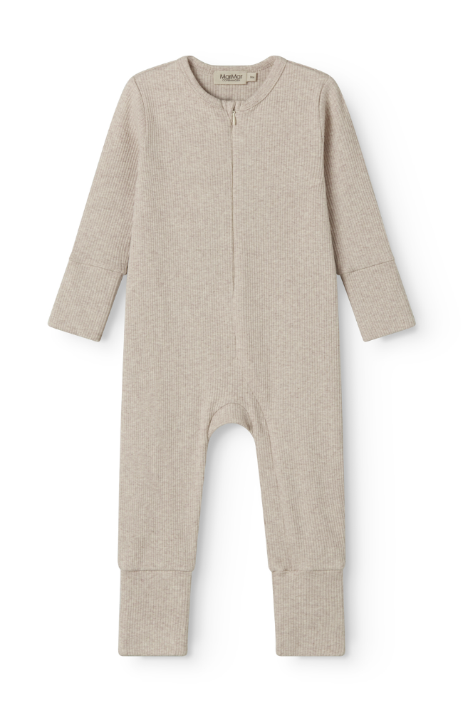 Rompy Zip Jumpsuit - Light Beige Melange