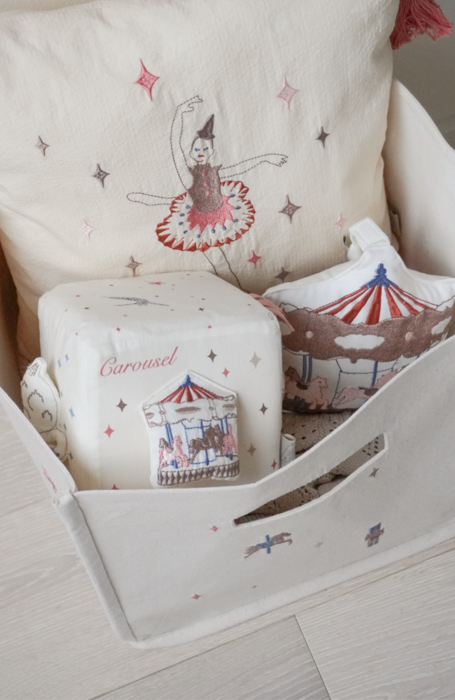 Canvas Storage Basket - Vintage Toys