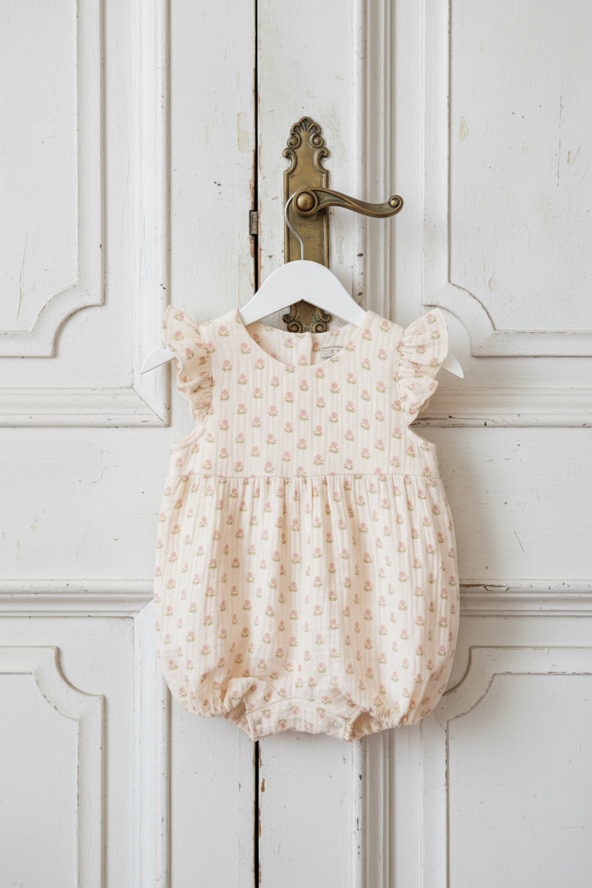 Coco Frill Romper - Carta Rosa