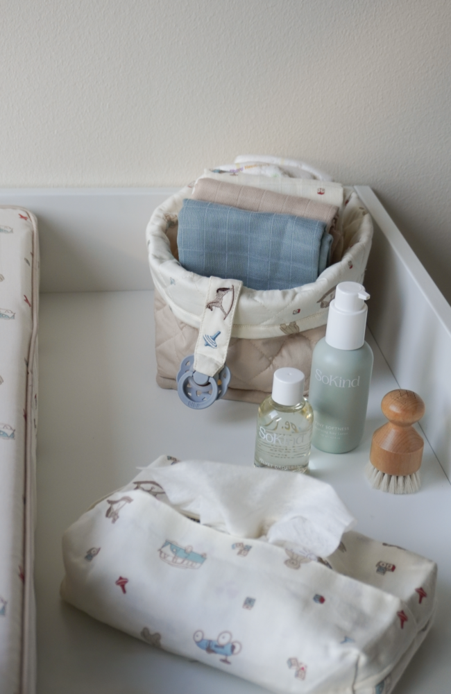 Quilted Storage Basket, Set Of Two - Vintage Toys