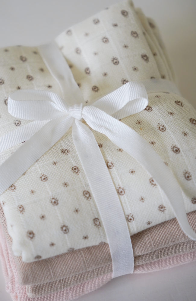 Muslin Cloth 3 Pack - Mix Rowan
