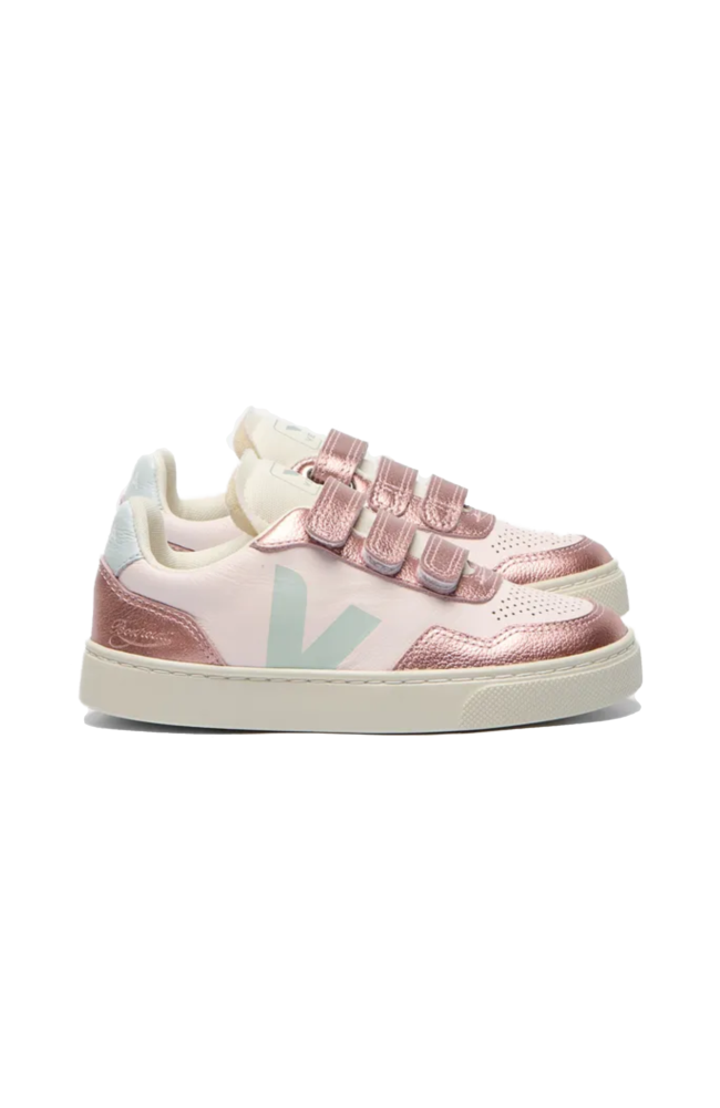 Bonpoint x Veja V90 Leather Sneakers - Lassi Sun Nacre