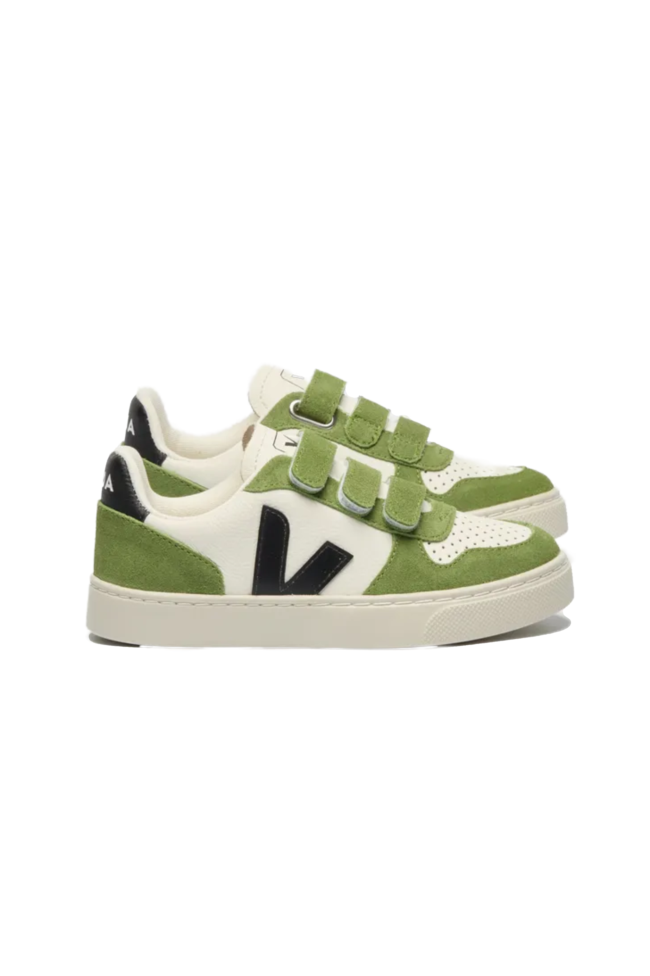 V90 Leather Sneakers - Pure / Black / Kiwi