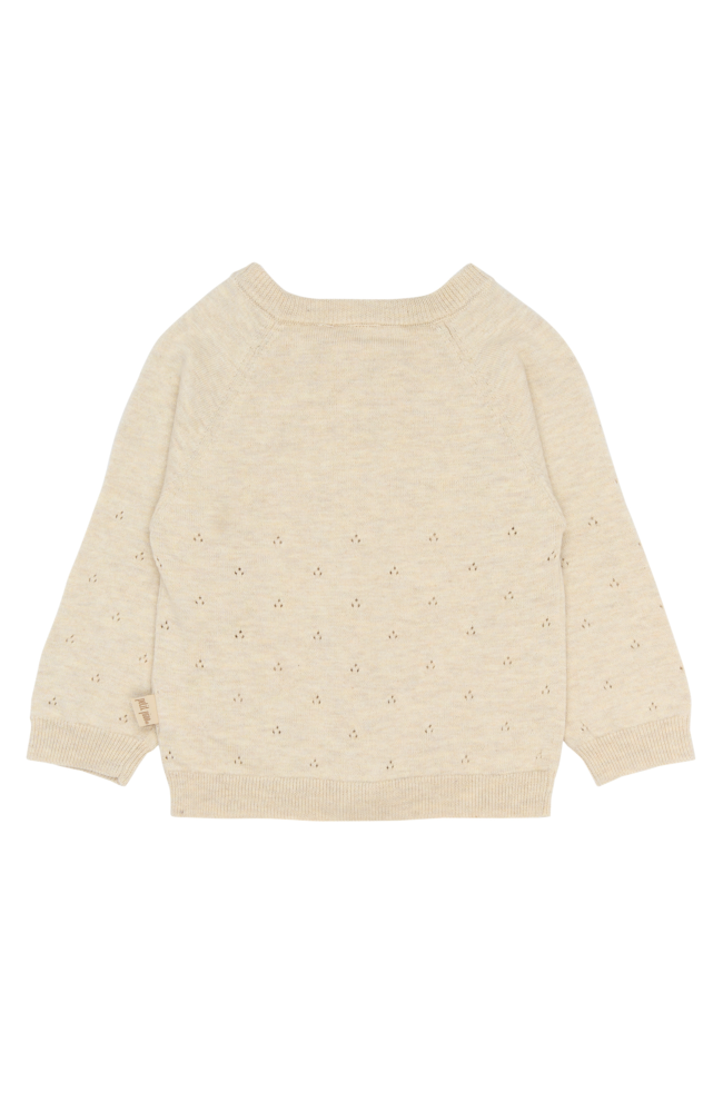 Edris Knit Pointelle Cardigan - Fog