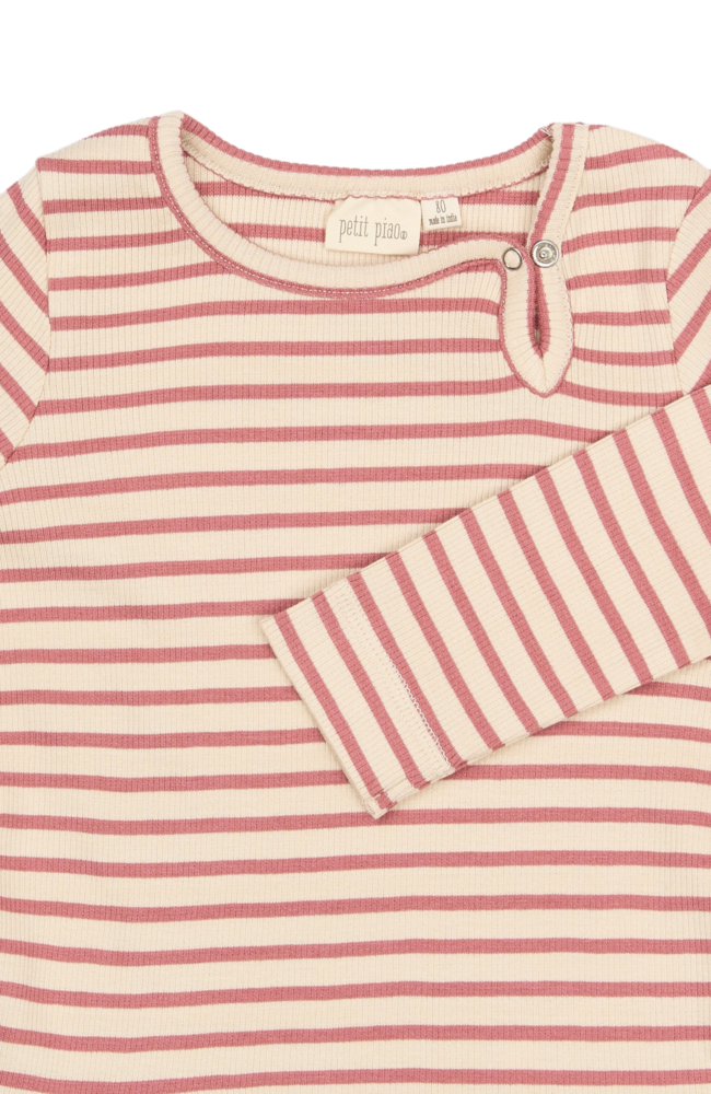 Sky LS Dress - Dusty Rose Striped