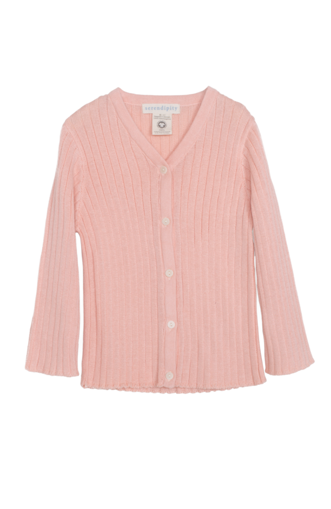 Rib Cardigan - Peach