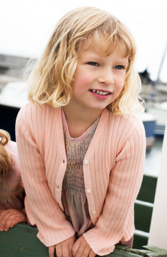 Rib Cardigan - Peach