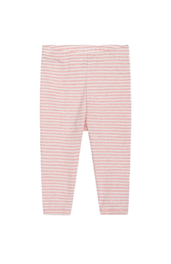 Leggings Stripe - Coral/Offwhite