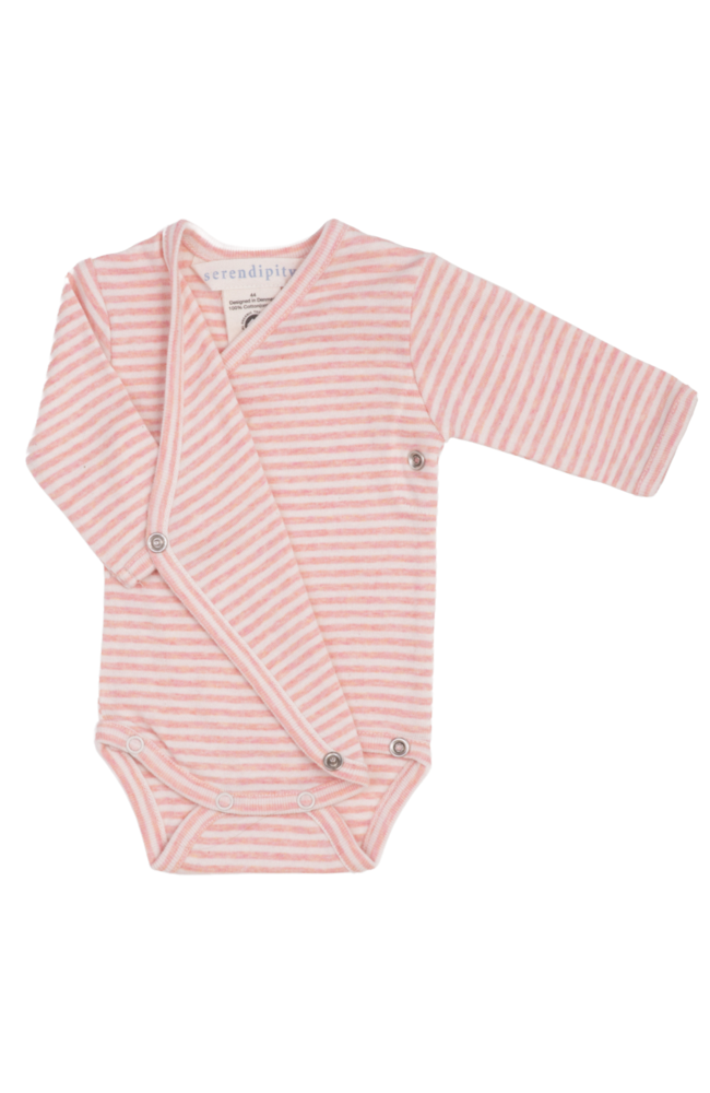 Newborn Wrap Body - Coral/Offwhite
