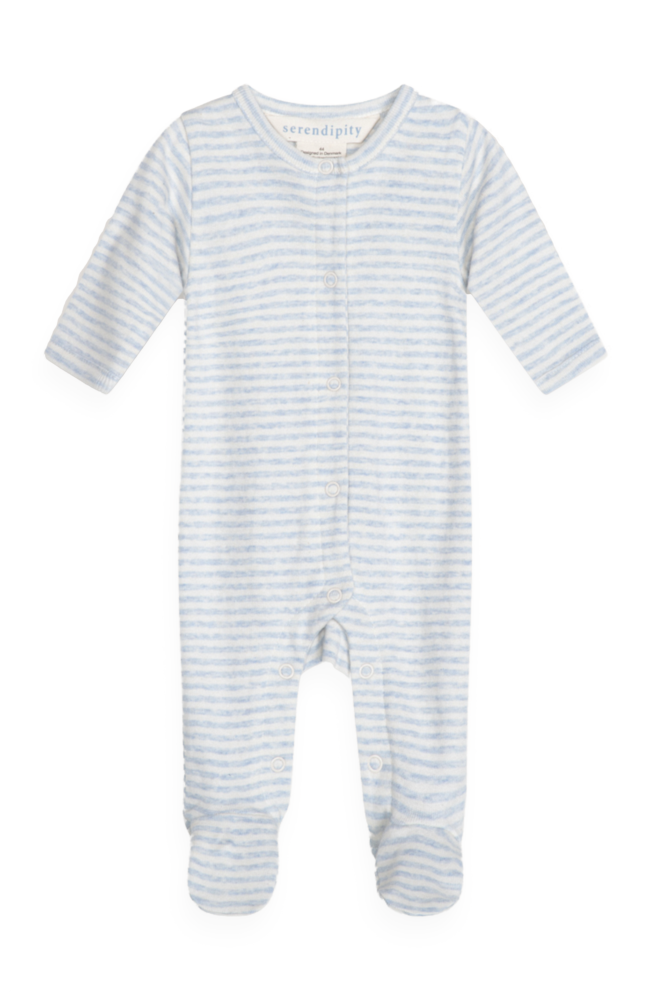 Newborn Stripe Suit - Mist/Offwhite