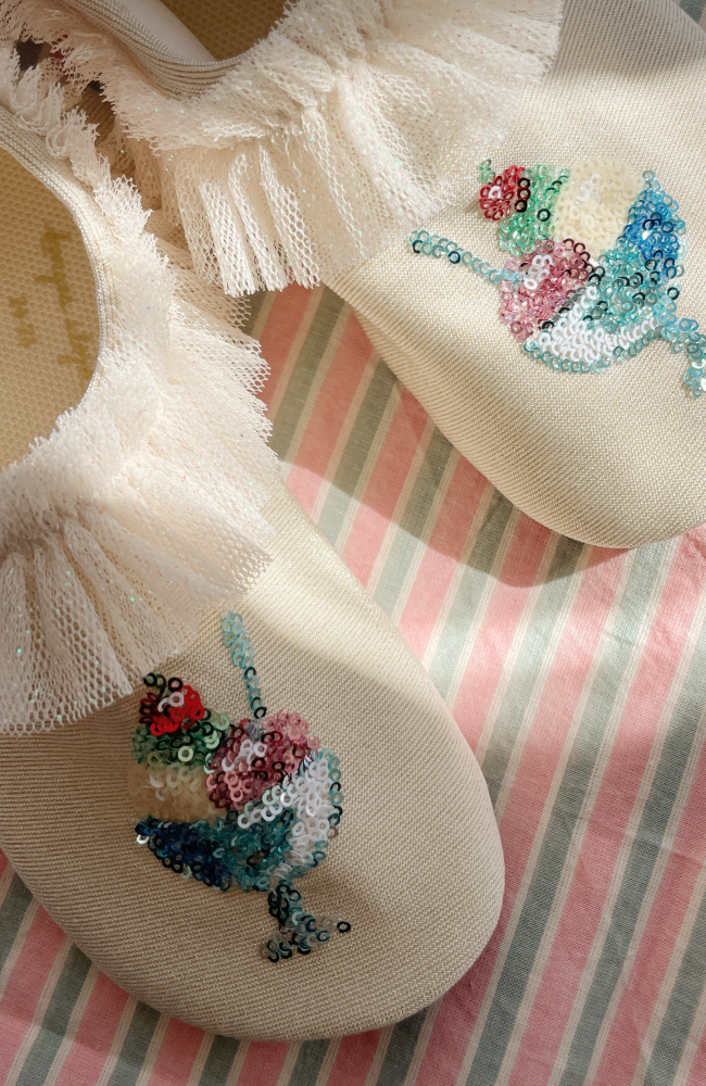 Amandie Frill Swim Shoes - Rosewater