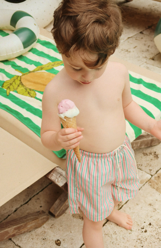 Asnou Swim Shorts - Blush Stripe