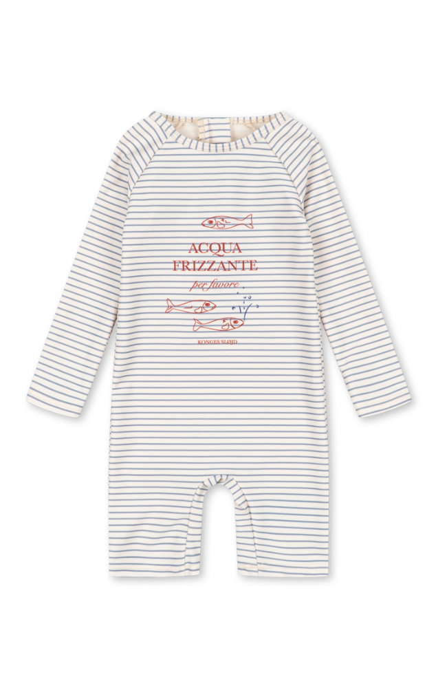 Aster Swim Onesie - Stripe Bluie