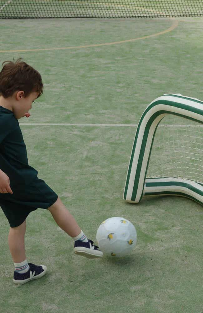 Inflatable Goal w/ Ball - Green Stripe