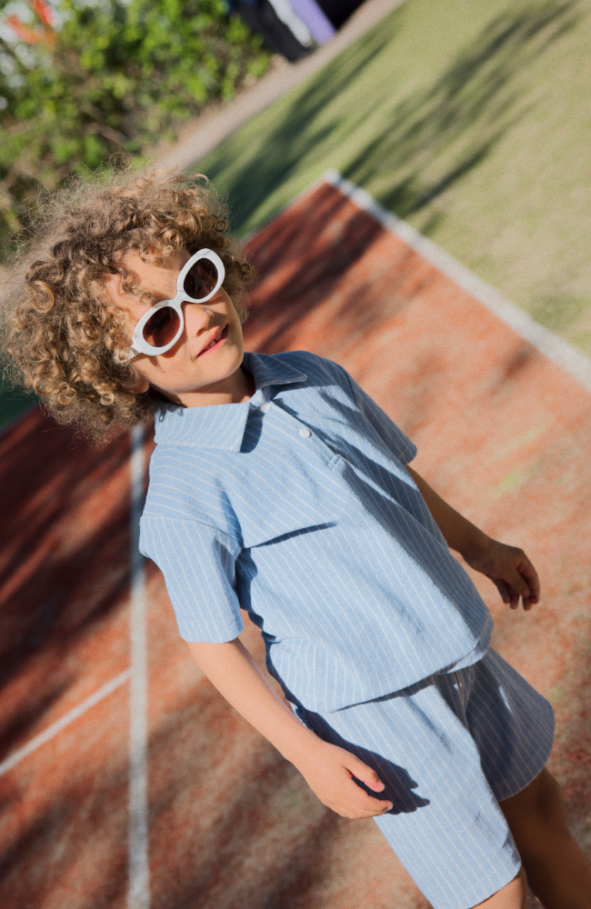 Nohr Shorts - Bright Blue Stripe