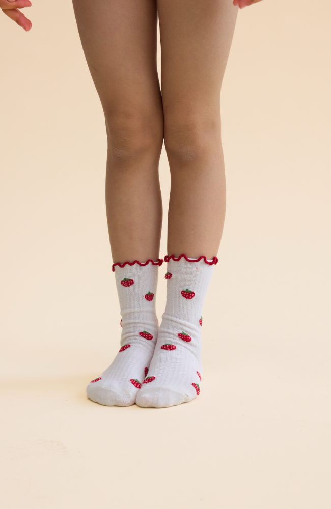 Vigga Socks 2pk - Pointelle Berry