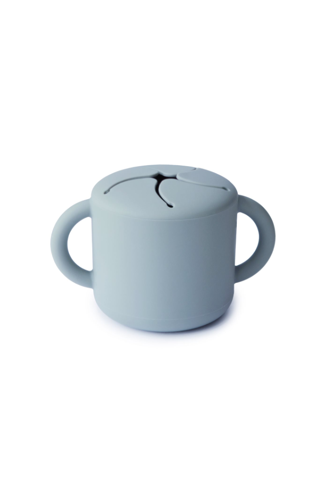 Mushie Silicone Snack Cup - Powder Blue